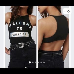 TOPSHOP onesie “Welcome to Paradise”